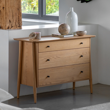 Hatfield 3 Drawer Chest Natural 1060x450x770mm