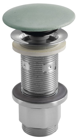 Korek umywalkowy 5/4'', klik-klak, betonowy grzybek, 10-80mm, zielony mat