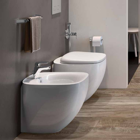 ILLUSION Bidet stojący 52x38 cm biały połysk