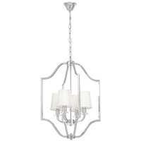 LAMPA WISZĄCA NOWOCZESNA BIAŁO-CHROMOWANA ORLANDO W4