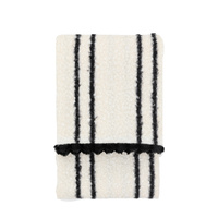 Ophelia Scalloped Throw Cream & Black 1300x1700mm