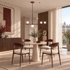Lampa wisząca MODERNO 80 cm - burgundowa z białymi kloszami