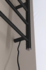 REDONDO elektryczna suszarka na ręczniki, okrągła, 500x900 mm, 75 W, czarny mat