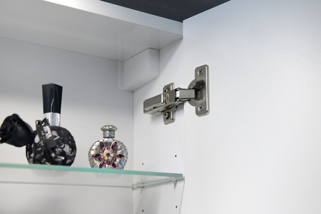 RIWA szafka z lustrem, oświetlenie LED, 101x70x17cm, biały połysk