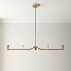 Santiago 4 Pendant Light Fitting Brushed Brass