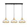 POTRÓJNA LAMPA WISZĄCA LOFT MOSIĘŻNA BRICO W3 PRO