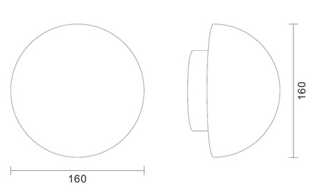 Lampa ścienna BUTTON, 16 cm - LED, złoty, półkulisty