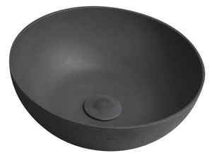 FORMIGO umywalka betonowa nablatowa, średnica 39cm, antracyt mat