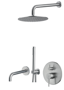 Zestaw wannowy podtynkowy z wylewką L-175mm-Emmevi Rubinetterie/Filo inox