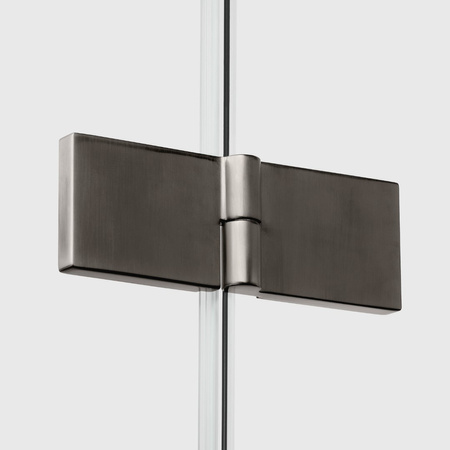 NZ4 Kabina NESTA GUNMETAL BRUSHED 1D prostokątna L 110x100x200 czyste 6mm Active Shield 2.0
