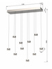 7039-1003 Lampa wisząca dziesiątka QUIBERON nikiel szampański
