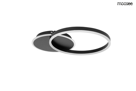 MOOSEE lampa sufitowa / plafon RINGS 2    czarna