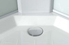 AIGO Boks prysznicowy półokrągły 900x900x2040 mm, biały profil, szkło czyste