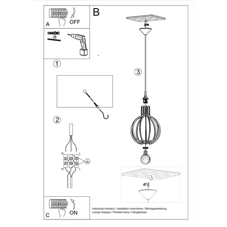 Lampa wisząca ARANCIA naturalne drewno