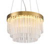 Lampa wisząca GLORIA  40 cm - żyrandol LED, kryształowo-złoty