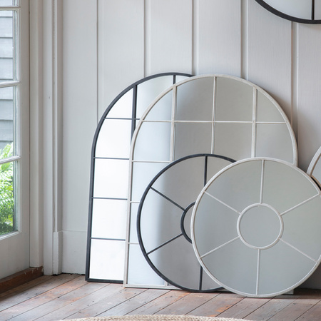 Lustro łukowe Hampstead, czarne, 760 x 950 mm