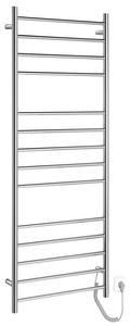 REDONDO elektryczna suszarka na ręczniki, okrągła, 600x1500 mm, 130 W, stal nierdzewna polerowana