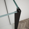 TRINITY BLACK kabina prysznicowa 900x800mm, wejście z rogu, szkło matowe