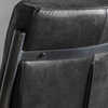 Krzesło skórzane Capri Antique Ebony 520 x 660 x 880 mm