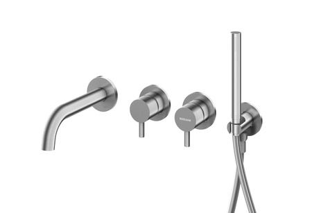 AXEL BRUSHED NICKEL Zestaw wannowy