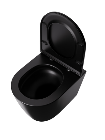 Miska WC VORTEX z deską wisząca czarny mat AMARO TR2217R-U18