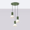 Lampa wisząca ESTRIA 3P beżowa/zielona oliwka