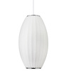Lampa wisząca SILK BARREL biała 60 cm - nowoczesna i minimalistyczna