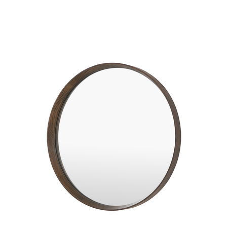 Helsinki Round Mirror Walnut 800x58x800mm