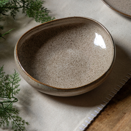Speckle Glaze Pasta Bowl Oatmeal (4pk)