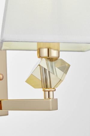 LAMPA ŚCIENNA KINKIET ZŁOTO-BIAŁY MONTERO W1