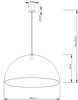 SFERA 90 czarny/złoty lampa wisząca