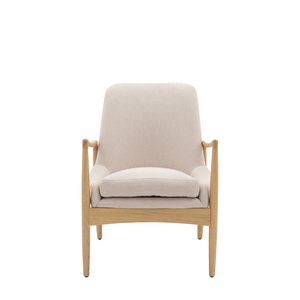 Fotel Carrera Naturalny len 685 x 720 x 820 mm