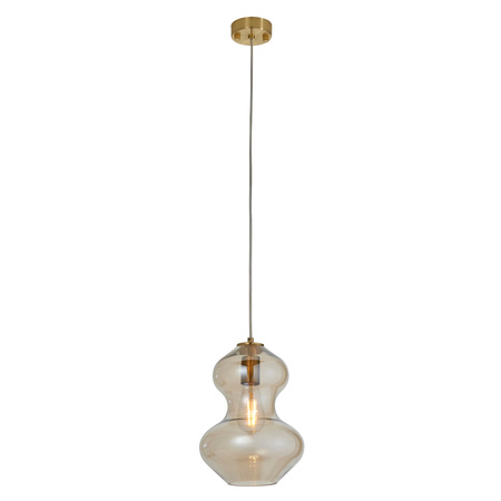 Kelda Shaped Pendant Satin Brass Champagne
