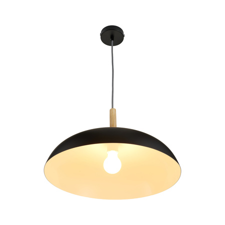 Lampa wisząca SAUCER 45 cm -  czarna minimalistyczna oprawa do wnętrz nowoczesnych
