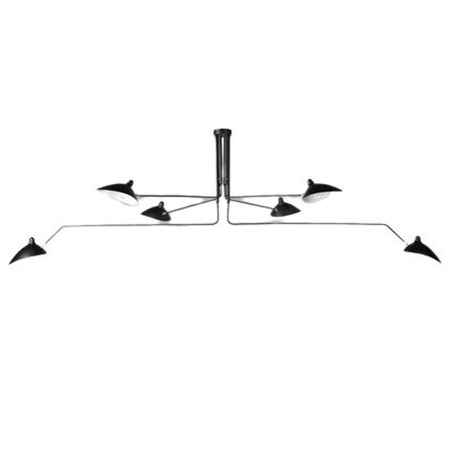 Lampa wisząca CRANE-6P czarna 270 cm