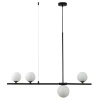 Lampa wisząca MODERNO 80 cm -czarna z białymi kloszami