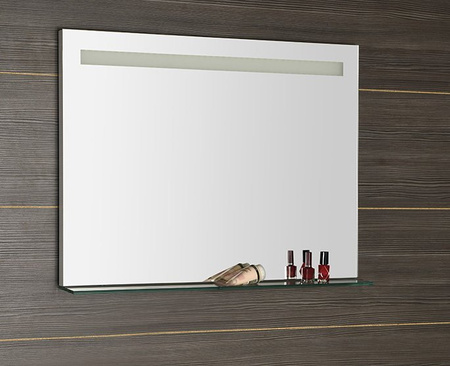BRETO lustro z oświetleniem LED i półką 80x60,8cm