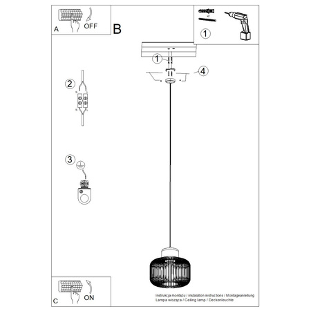 Lampa wisząca GABBIA 35