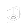 Plafon QUAD beton zielona oliwka