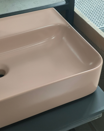 Vitruvit SLASH ceramiczna umywalka podwieszano - nablatowa prostokątna 60 x 40 cm Morganite (wyprzedaż ekspozycyjna)