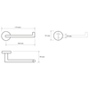 X-ROUND GUN METAL wieszak na papier toaletowy, gun metal
