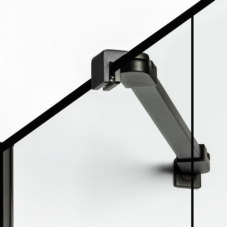 KABINA NEW RENOMA BLACK PROSTOKĄTNA P 120x80x195 KRATKA - CZYSTE 6mm ACTIVE SHIELD