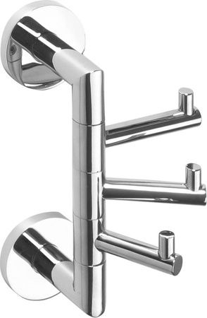 X-ROUND haczyk potrójny, obrotowy, chrom