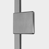 Kabina prysznicowa OXIA GUNMETAL BRUSHED walk-in 50x200 szkło czyste 8mm Active Shield 2.0 - WSPORNIK KĄTOWY