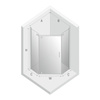 KABINA NEW KOMFORT BLACK PIĘCIOKĄTNA U 90x90x195 GRAFIT 8mm ACTIVE SHIELD