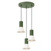 Lampa wisząca ESTRIA 3P beżowa/zielona oliwka