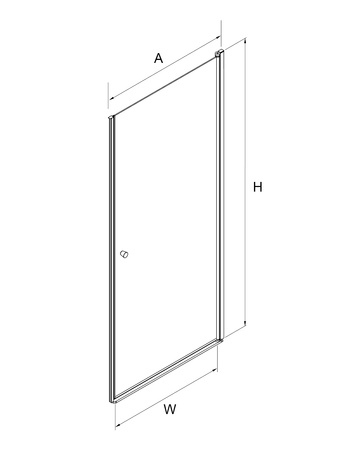 Drzwi prysznicowe SUPERIA BLACK 90x195 szkło czyste 6mm z powłoką
