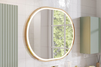 Lustro LED w ramie