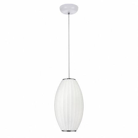 Lampa wisząca SILK BARREL biała 60 cm - nowoczesna i minimalistyczna