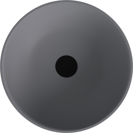 BANERA ROUND umywalka kompozytowa nablatowa, średnica 39cm, szary mat